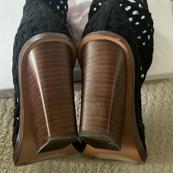 Jessica Simpson Lukkah Booties Black Woven 8.5M - Picture 14 of 14